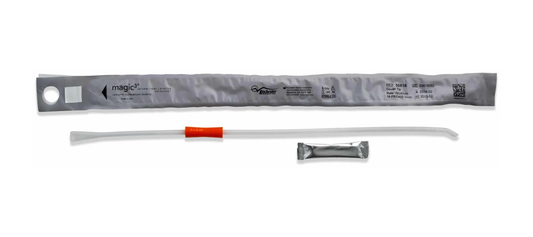 Bard Medical Bard Magic3 Hydrophilic Coude Tip Intermittent Catheter with SureGrip - Male (RM50610, RM50610-BX) on a white background