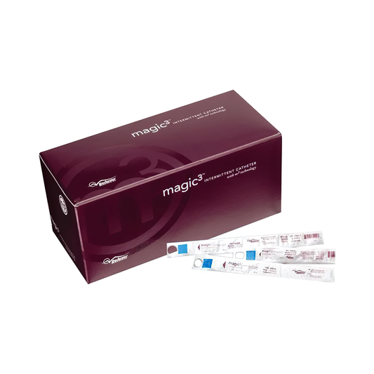 Bard Medical Bard-Rochester Magic3 Hydrophilic Intermittent Catheter - No SureGrip - Pediatric (RM52606, RM52606-BX) on a white background
