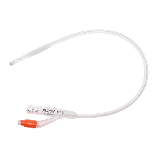 Teleflex Rusch 100% silicone 2-way Foley catheter, 30 mL balloon