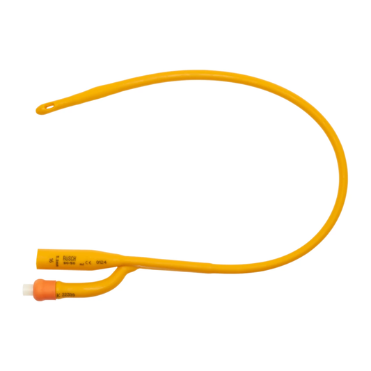 Teleflex Rusch Gold siliconized-coated 2-way Foley catheter, 30 mL balloon
