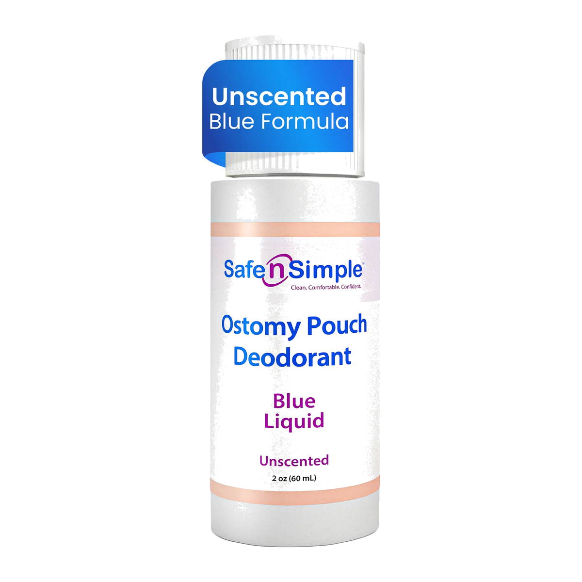 Safe-n-Simple Blue Ostomy Pouch Deodorant, 2 oz bottle