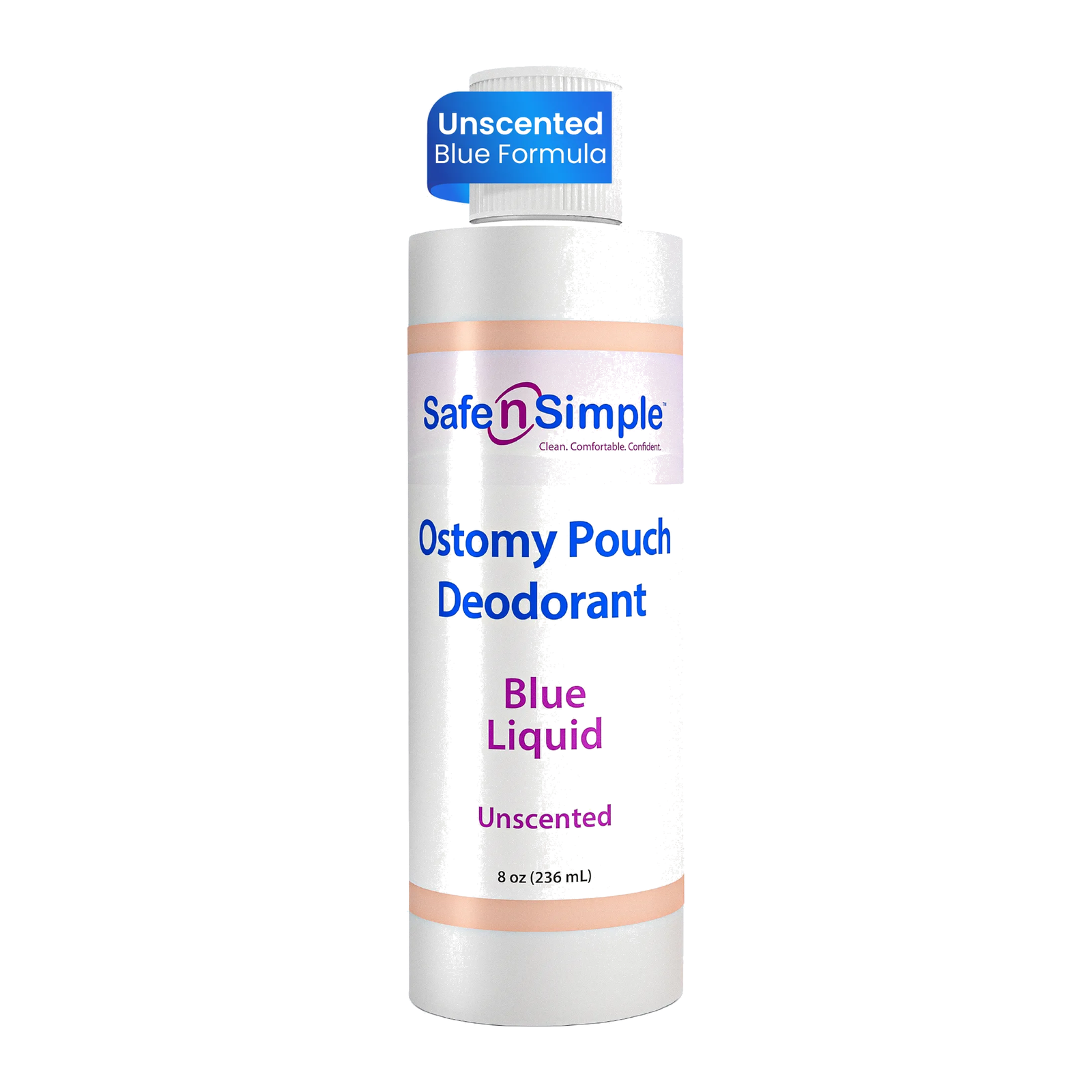 Safe-n-Simple Blue Ostomy Pouch Deodorant, 8 oz bottle