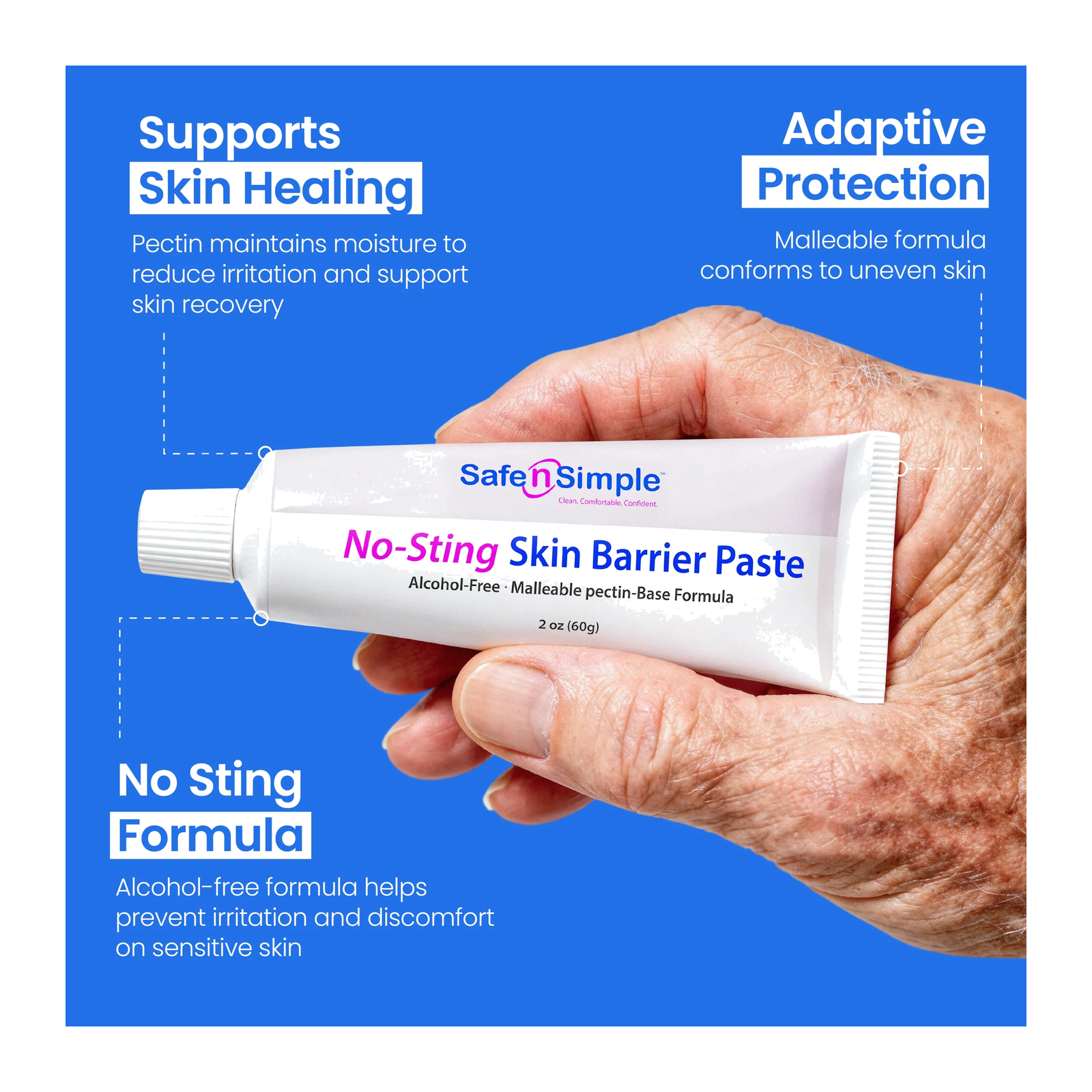 Safe-n-Simple Alcohol Free Skin Barrier Paste benefits