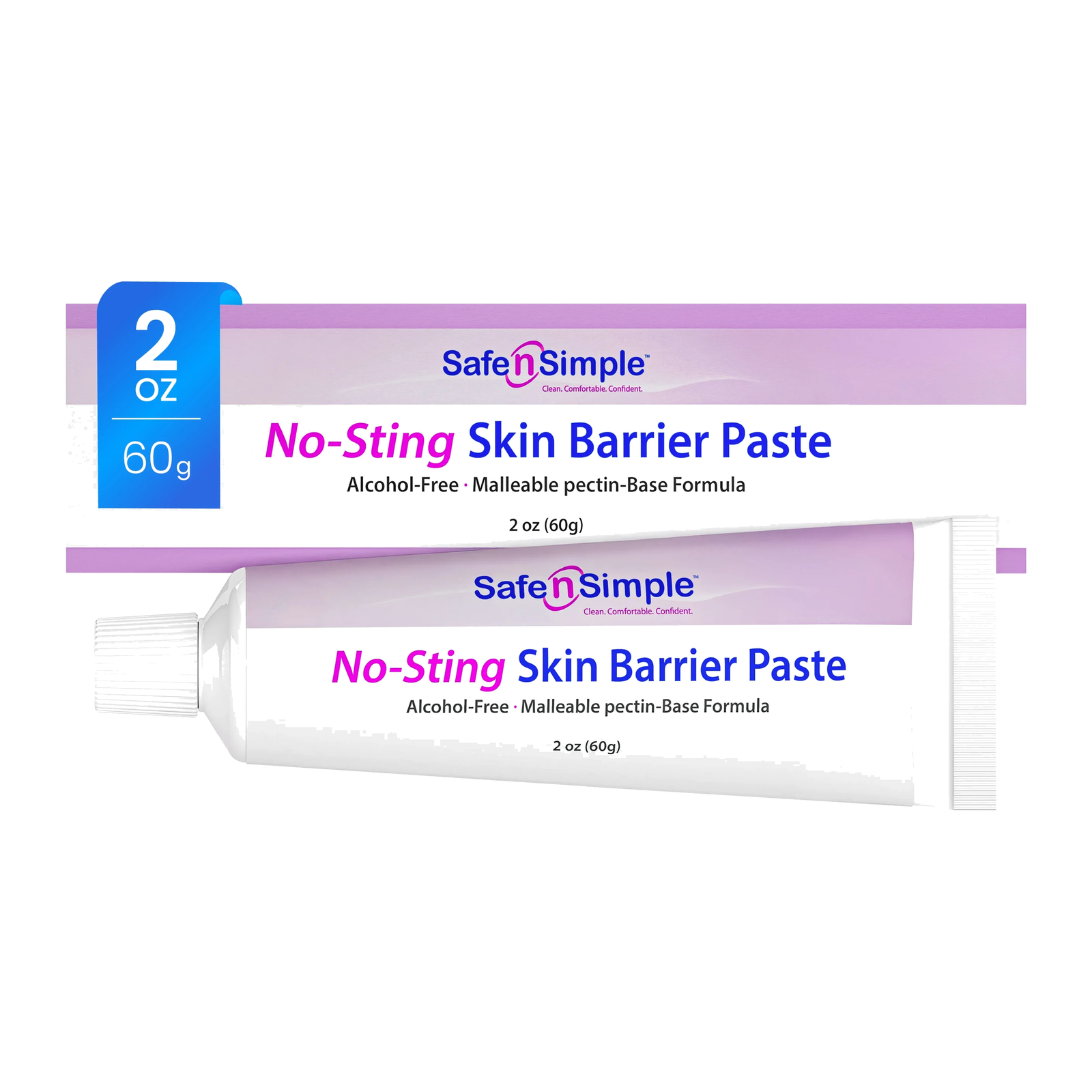 Safe-n-Simple No-Sting Skin Barrier Paste, Alcohol Free, 2 oz tube