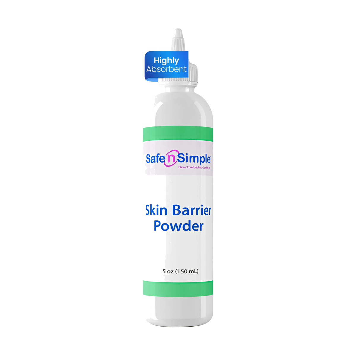 Safe-n-Simple Skin Barrier Powder, 5 oz bottle, item SNS92305