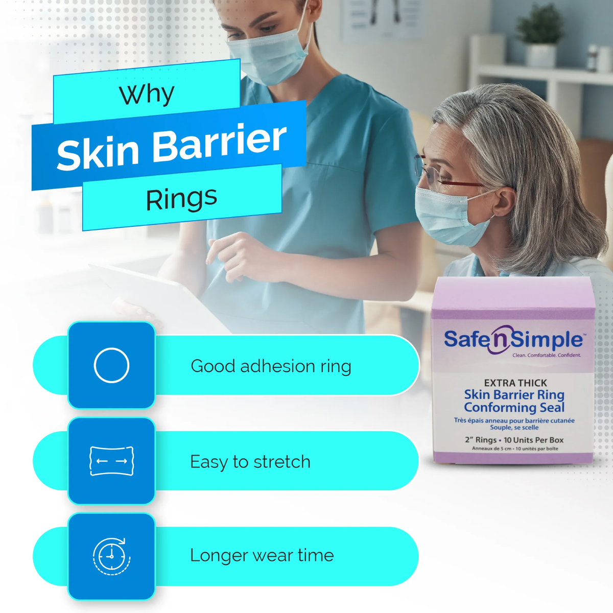 Safe-n-Simple skin barrier ring benefits