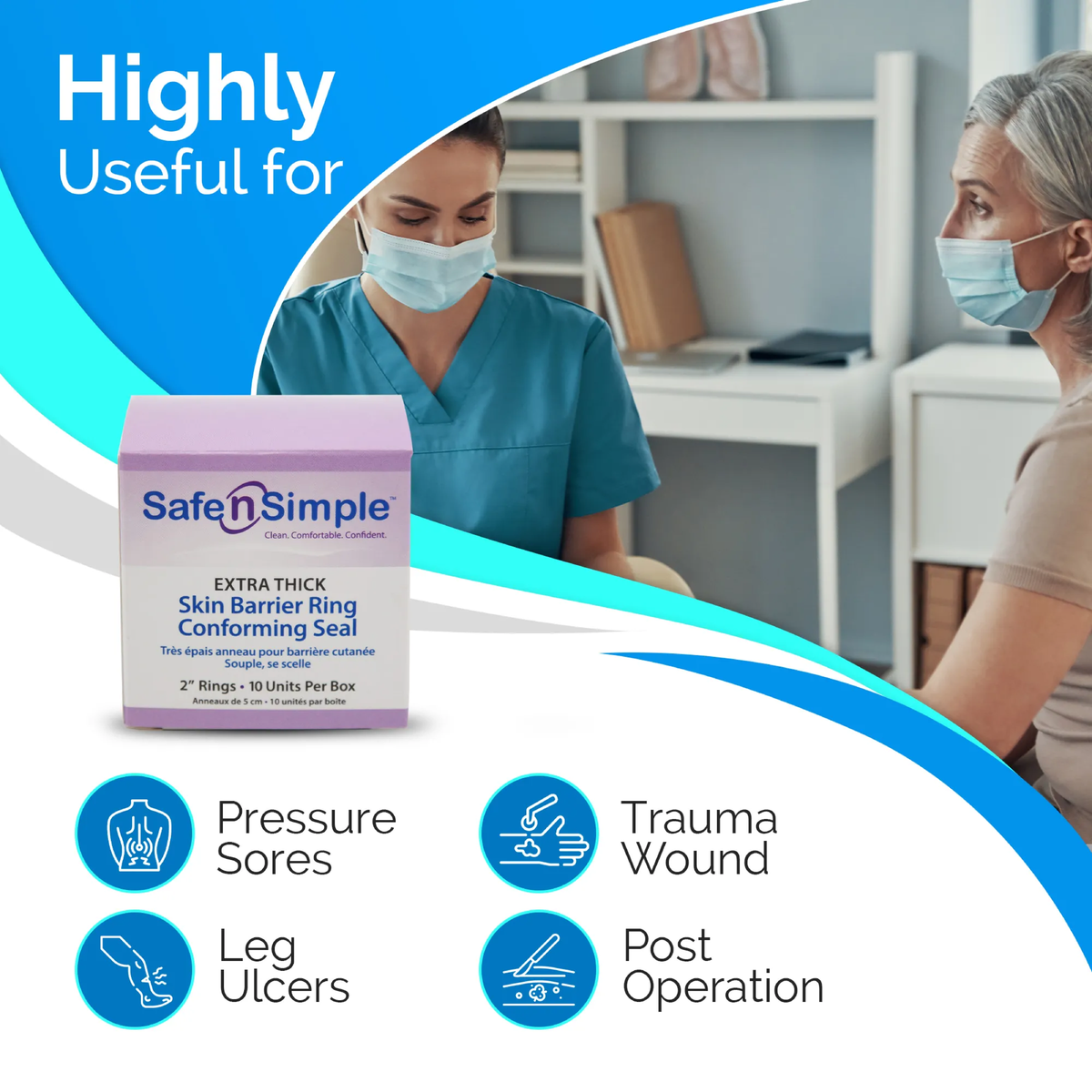 Safe-n-Simple skin barrier ring use cases