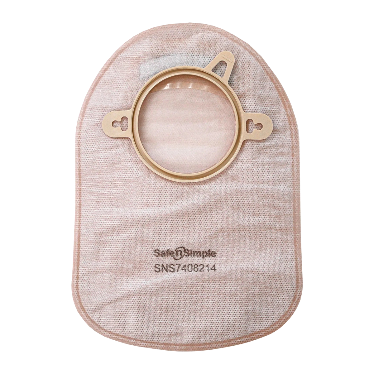Safe-n-Simple Securi-T two-piece closed pouch, 8 inch beige with filter, 57 mm flange.