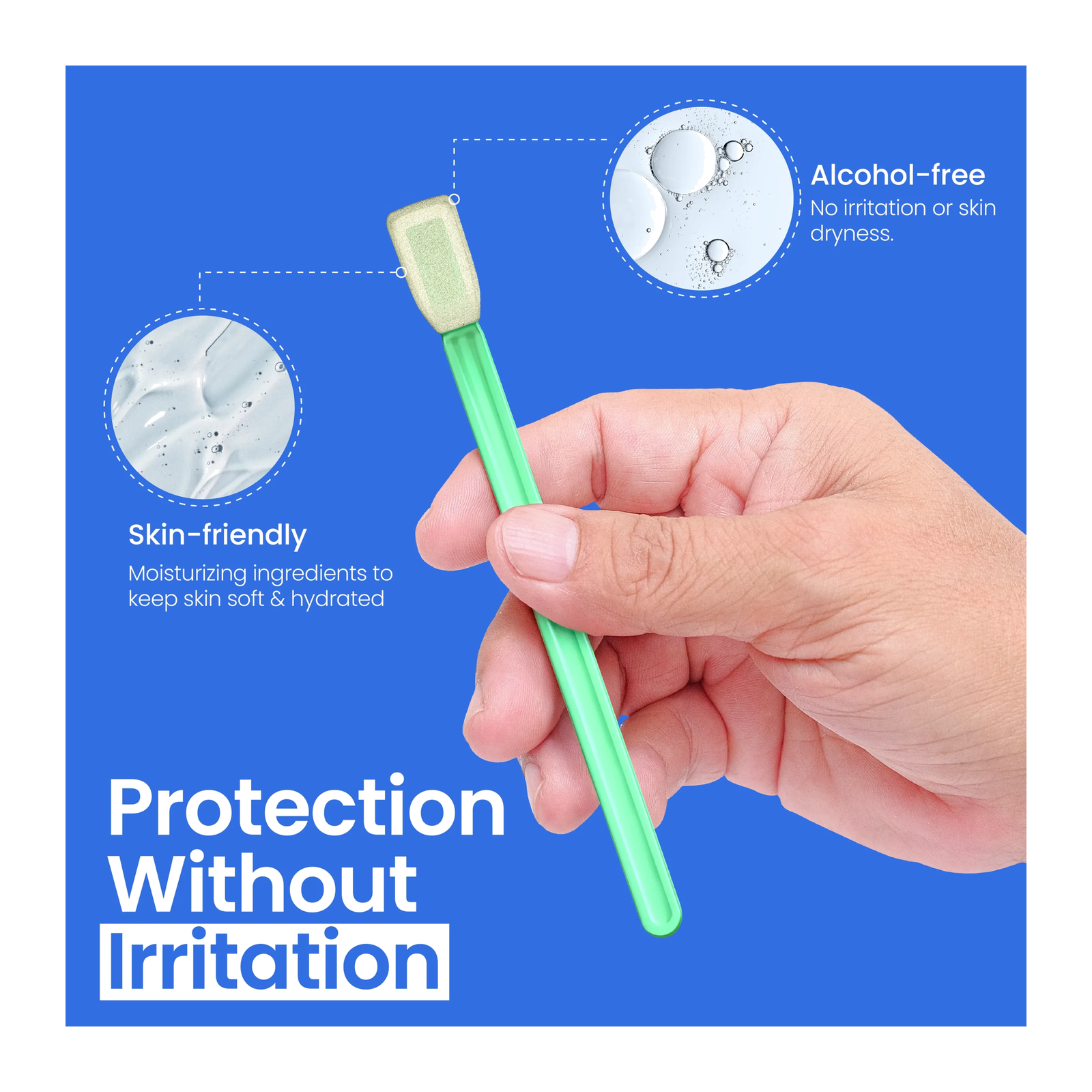 Safe-n-Simple Skin Barrier Film Wand gentle application detail