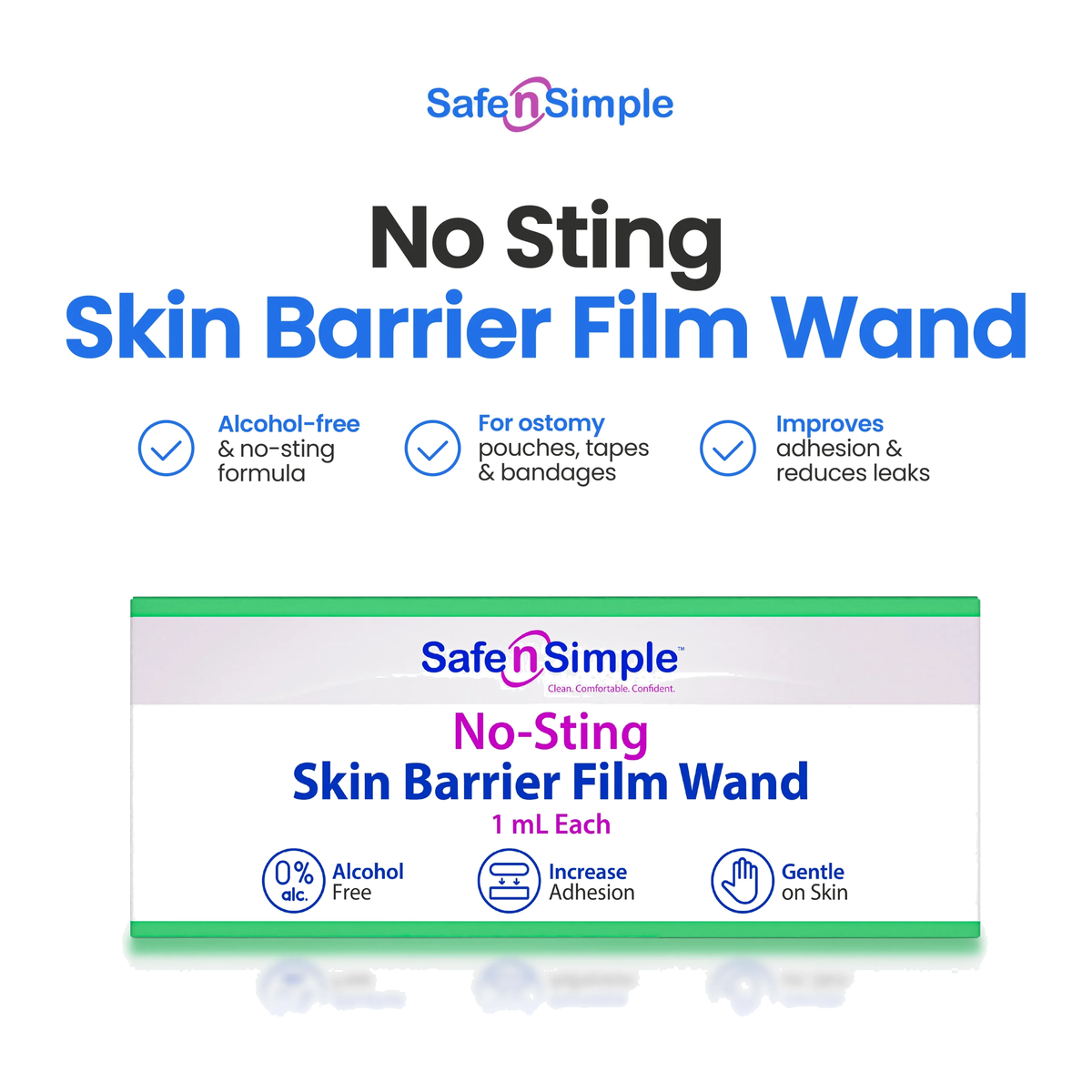 Safe-n-Simple No-Sting Skin Barrier Film Wand product overview