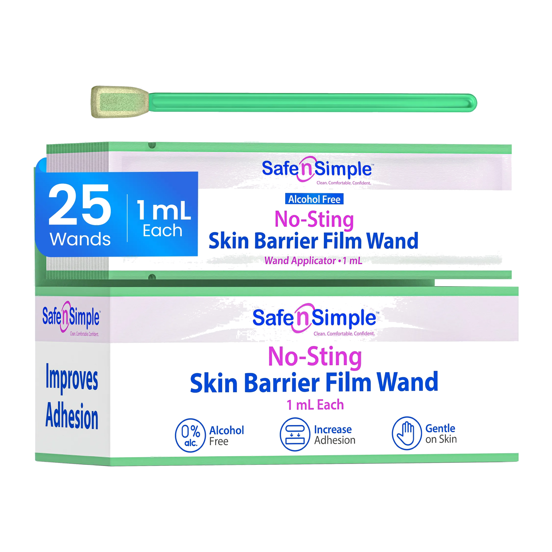 Safe-n-Simple No-Sting Skin Barrier Film Wand, 1 mL, box of 25