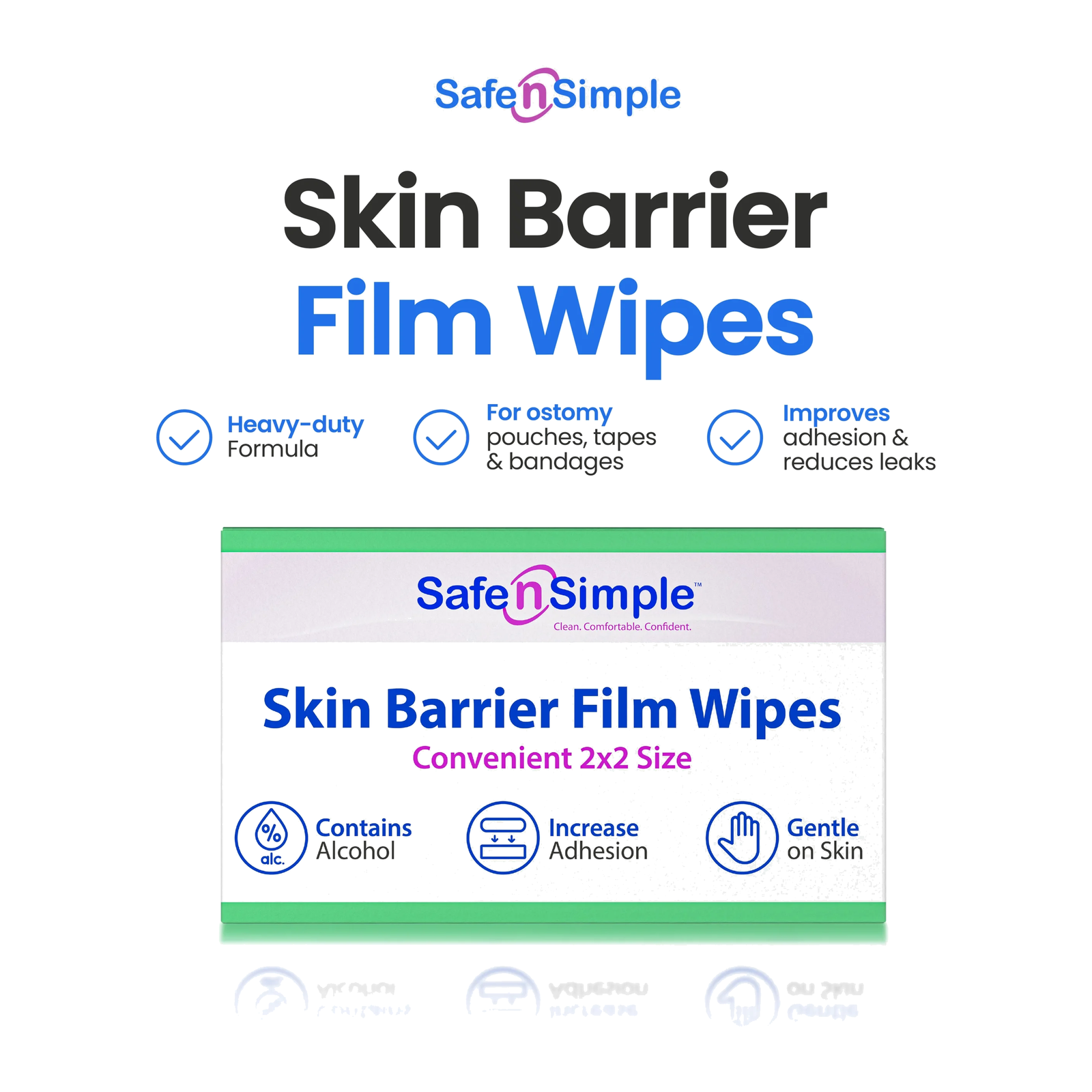 Safe-n-Simple Skin Barrier Film Wipes with Alcohol product overview