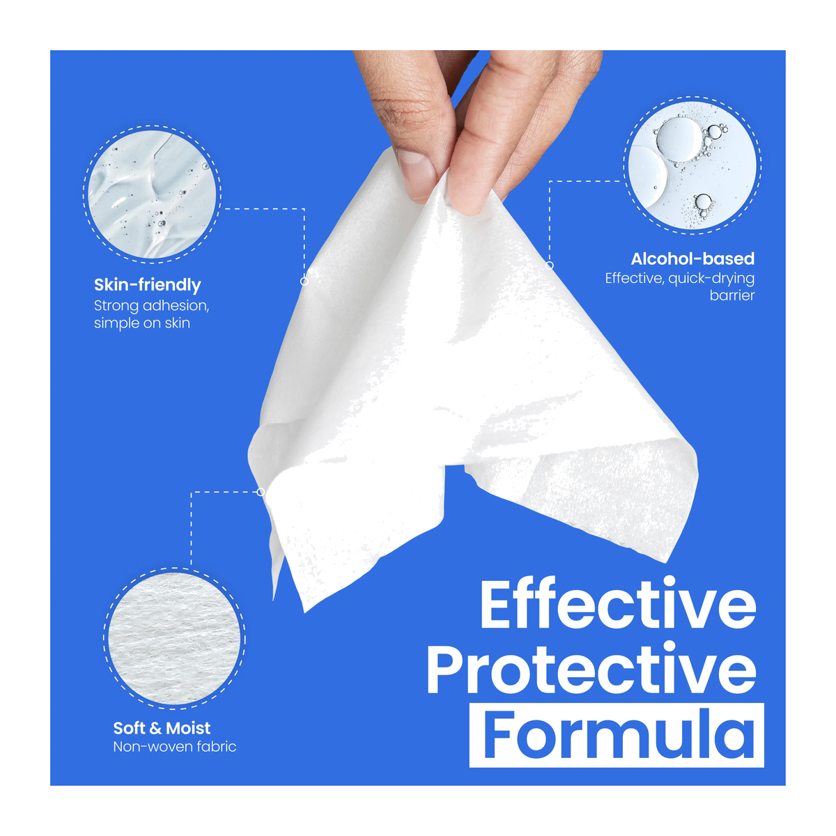 Safe-n-Simple alcohol-based barrier wipe protective formula