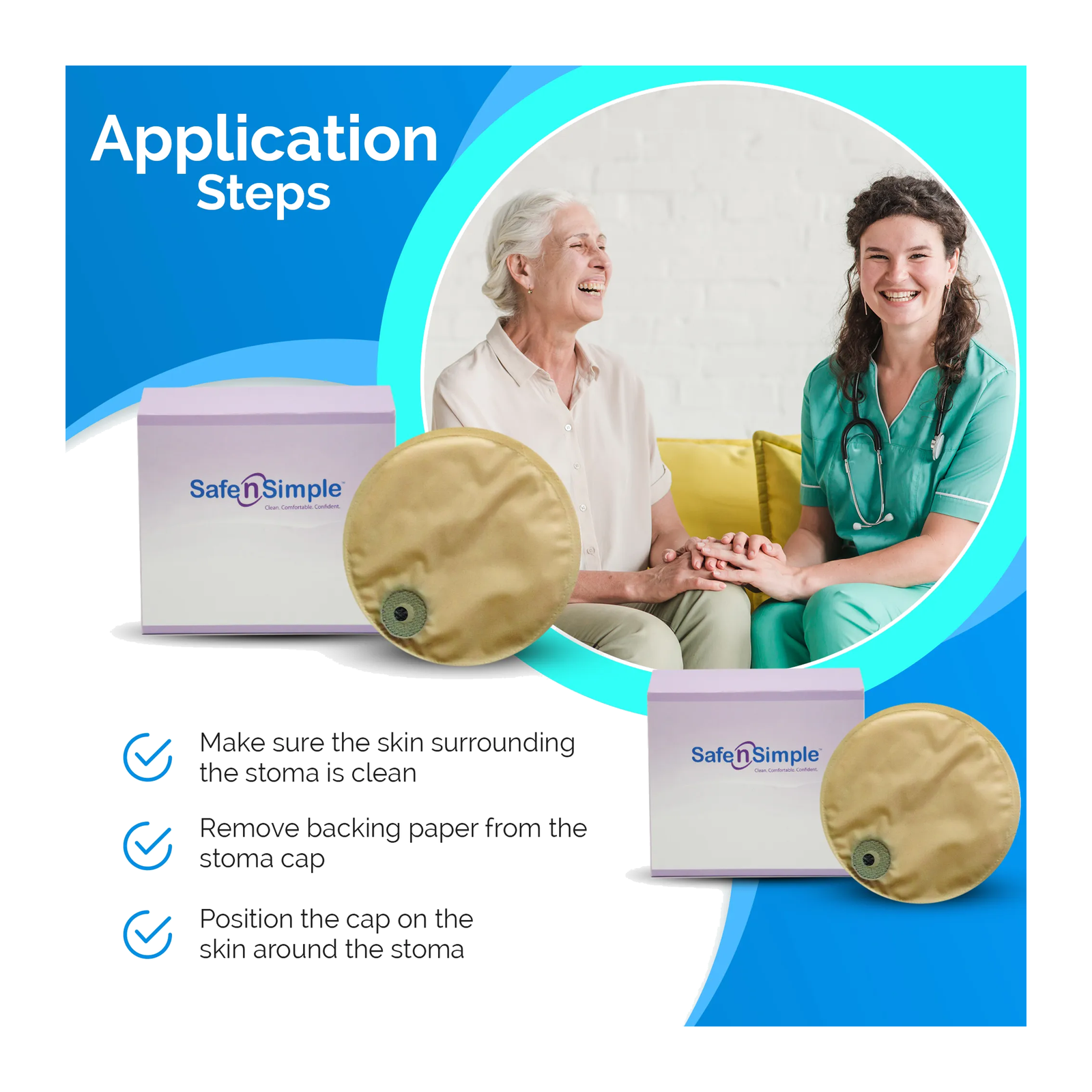 How to apply Safe-n-Simple Stoma Caps