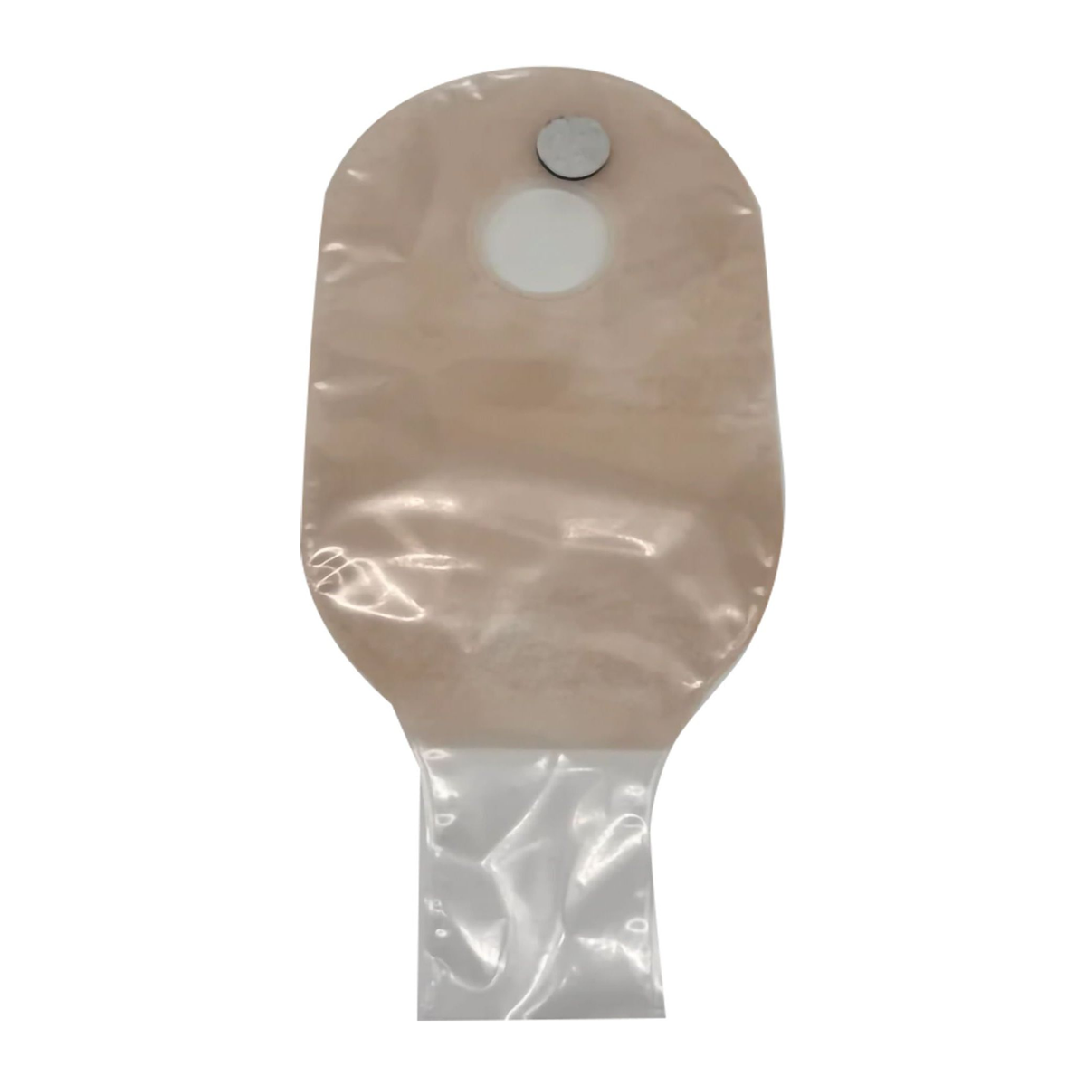 Safe-n-Simple Securi-T 12-inch transparent filtered two-piece drainable pouch with Velcro closure.