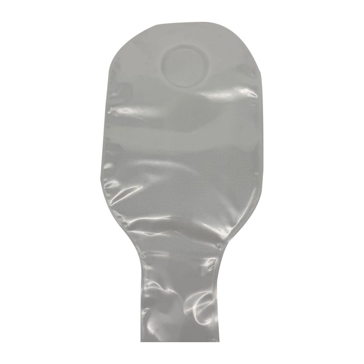 Safe-n-Simple Securi-T 12-inch transparent no-filter two-piece drainable pouch with Velcro closure.