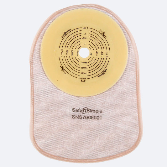 Safe-n-Simple One-Piece Closed Pouch – Flat Cut-to-Fit, 8 Inch, Beige. Exact SNS7608001 manufacturer product image.