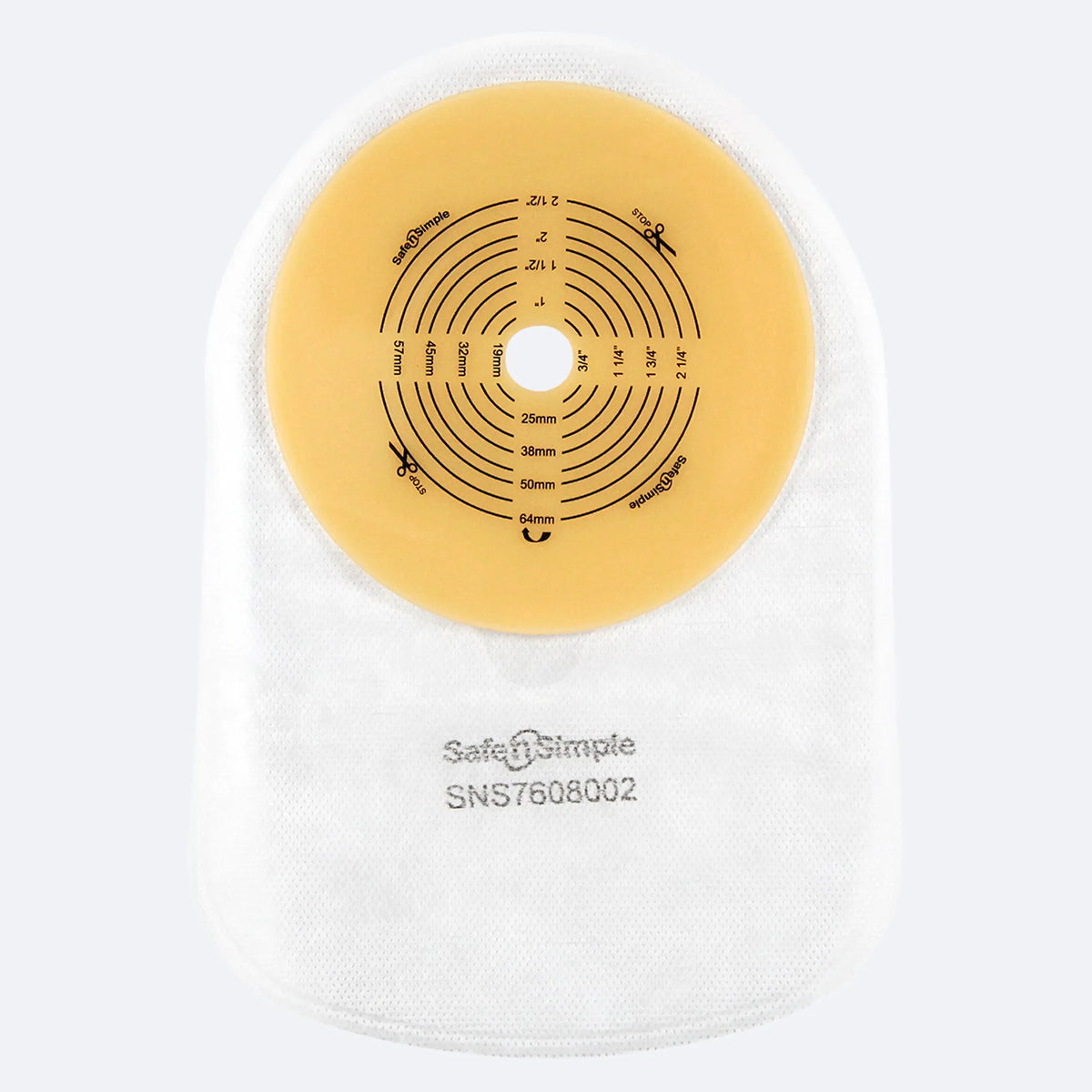 Safe-n-Simple One-Piece Closed Pouch – Flat Cut-to-Fit, 8 Inch, Transparent. Exact SNS7608002 manufacturer product image.