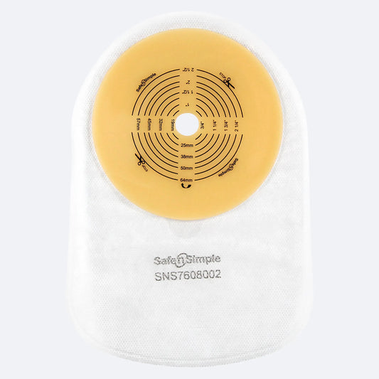 Safe-n-Simple One-Piece Closed Pouch – Flat Cut-to-Fit, 8 Inch, Transparent. Exact SNS7608002 manufacturer product image.