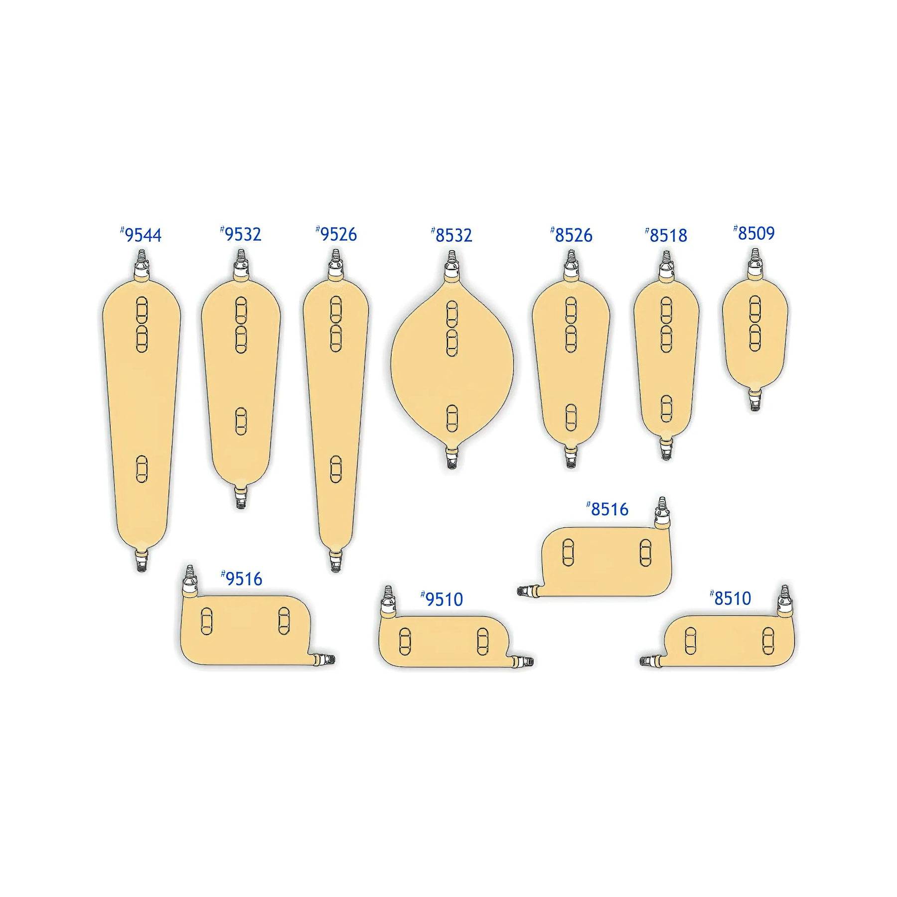 Urocare Urocare Reusable Non-Sterile Latex Leg Bags (UC8509, UC8510) on a white background
