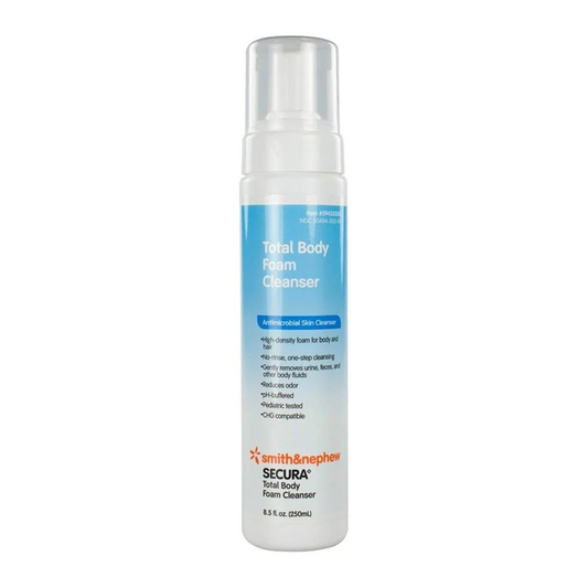 Smith and Nephew Smith and Nephew Secura Total Body Foam Cleanser (UN59430200, UN59430300) on a white background