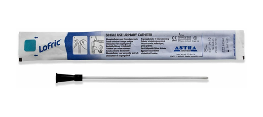Wellspect Wellspect LoFric Straight Tip Hydrophilic Intermittent Catheter - Female (WH4030840, WH4030840-BX) on a white background