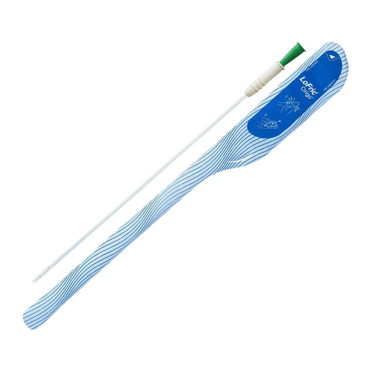 Wellspect Wellspect LoFric Origo Hydrophilic Coude Tip Intermittent Catheter - Male (WH4441040, WH4441040-BX) on a white background