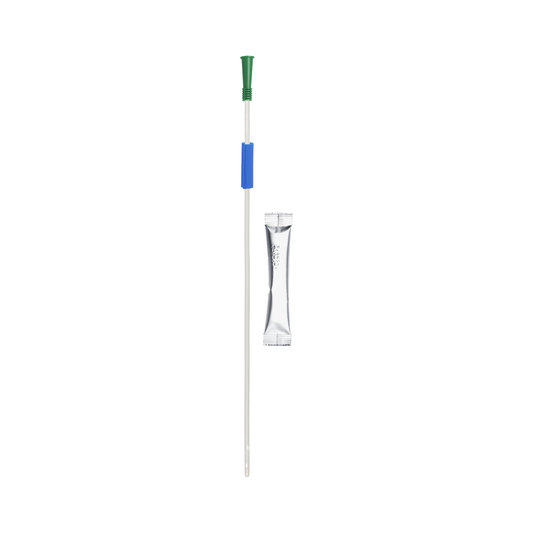 Wellspect LoFric SimPro Now Hydrophilic Straight Tip Intermittent Catheter - Female on a white background