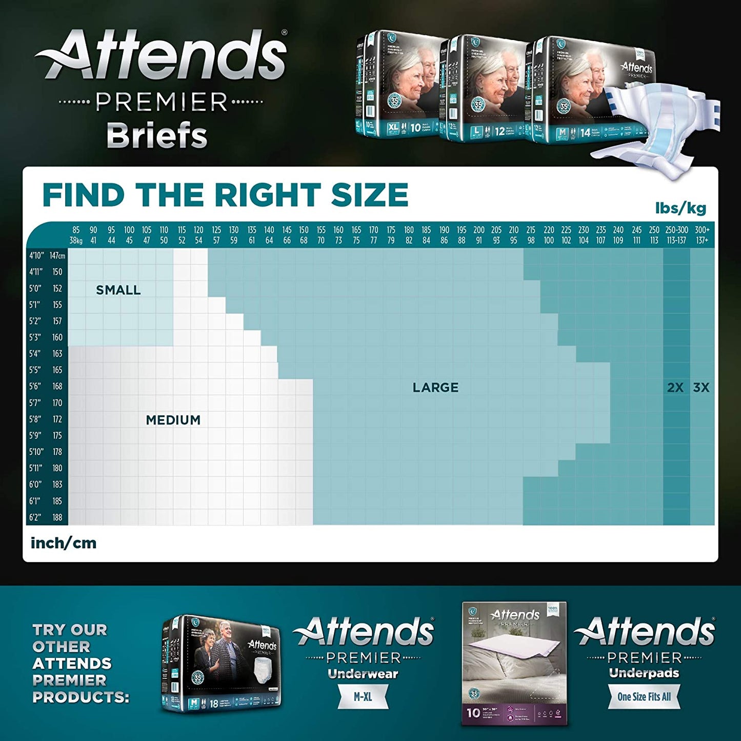 Attends Premier Briefs with Dry Lock Containment Core