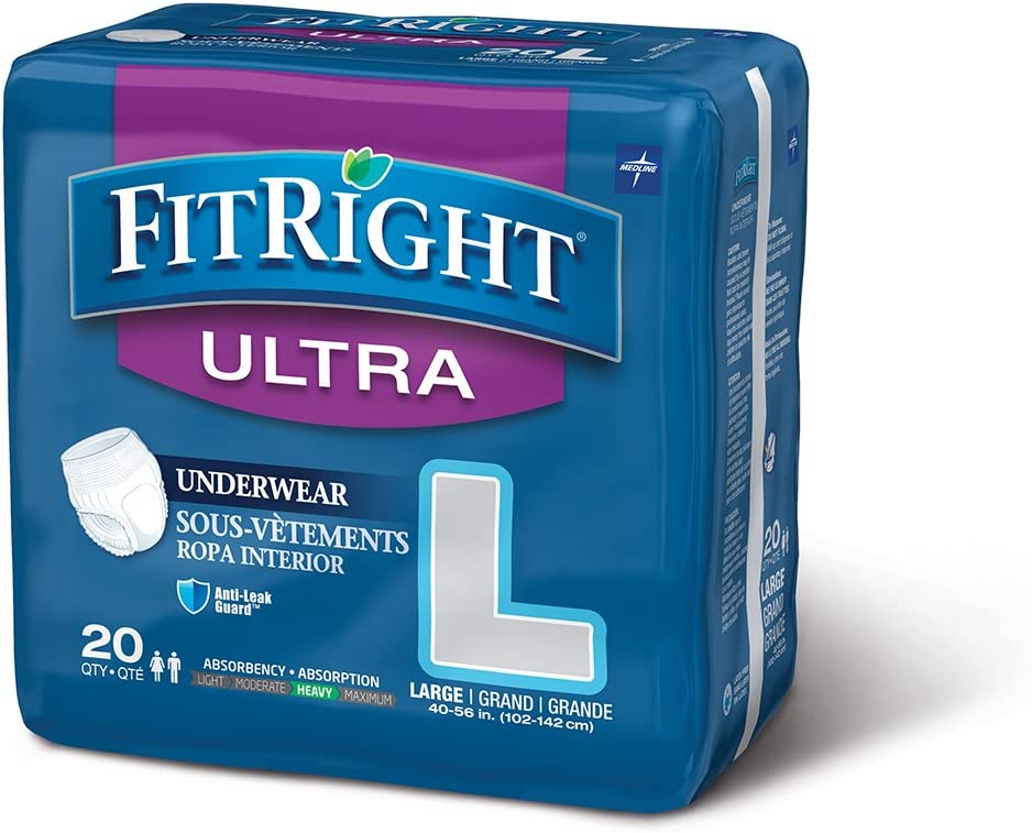 Medline FitRight Ultra Adult Incontinence Underwear, Heavy