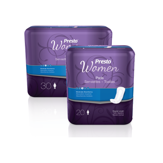 Presto Moderate Pads for Women With OdorSecure®