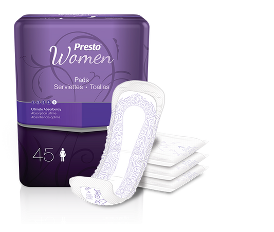 Presto Ultimate Pads for Women With OdorSecure®