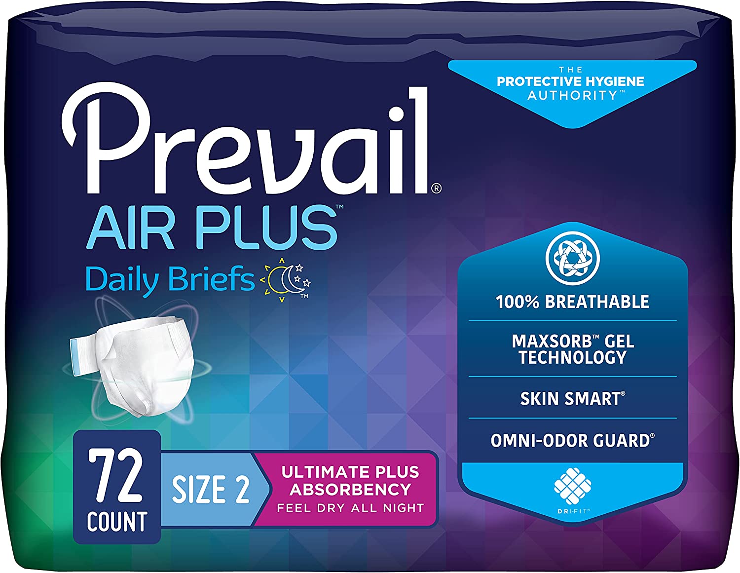 Prevail Per-Fit for Men Extra Absorbency Incontinence Underwear, Large,  72-Count