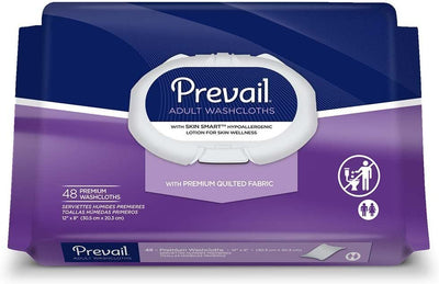 Prevail Premium Quilted Wipes - White - 12" x 8"