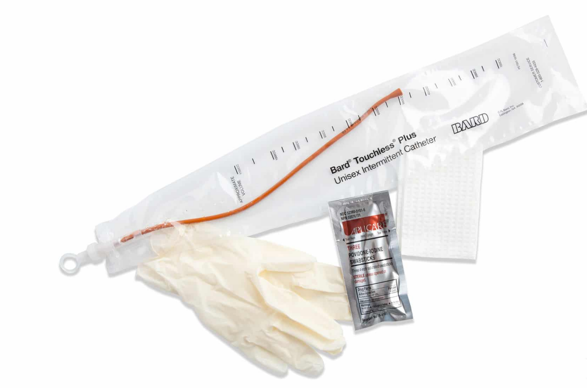 Bard Touchless Plus Closed System Red Rubber Catheter with