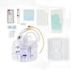 Medline Silicone-Elastomer Latex 2-Layer Foley Catheter Tray / Drain Bag - Includes Catheter