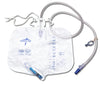 Medline Urinary 4000 ml Drain Bag with Anti-Reflux Tower with Metal Clamp