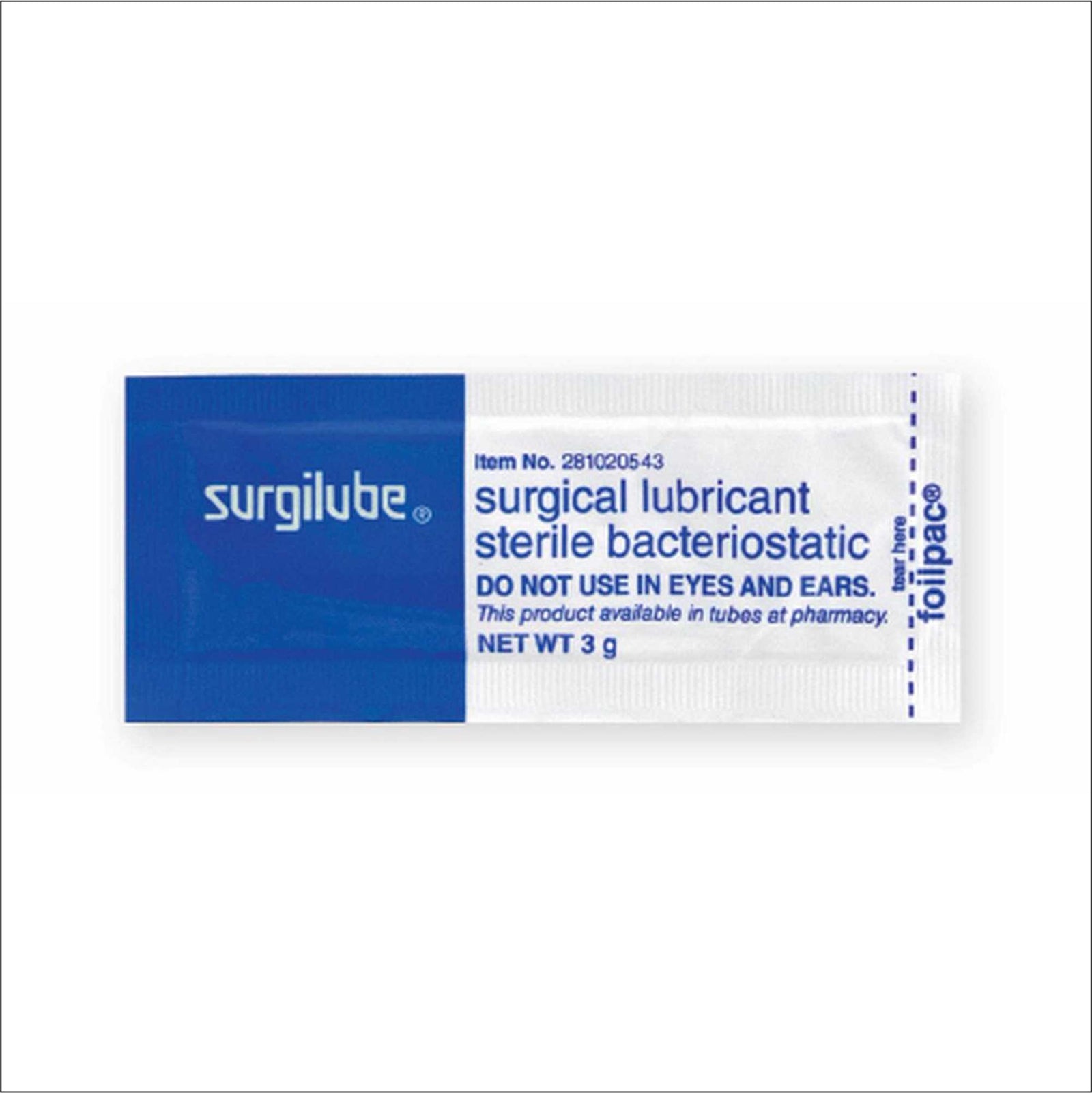 Surgilube® Surgical Lubricant, 3 g foilpac® Packet