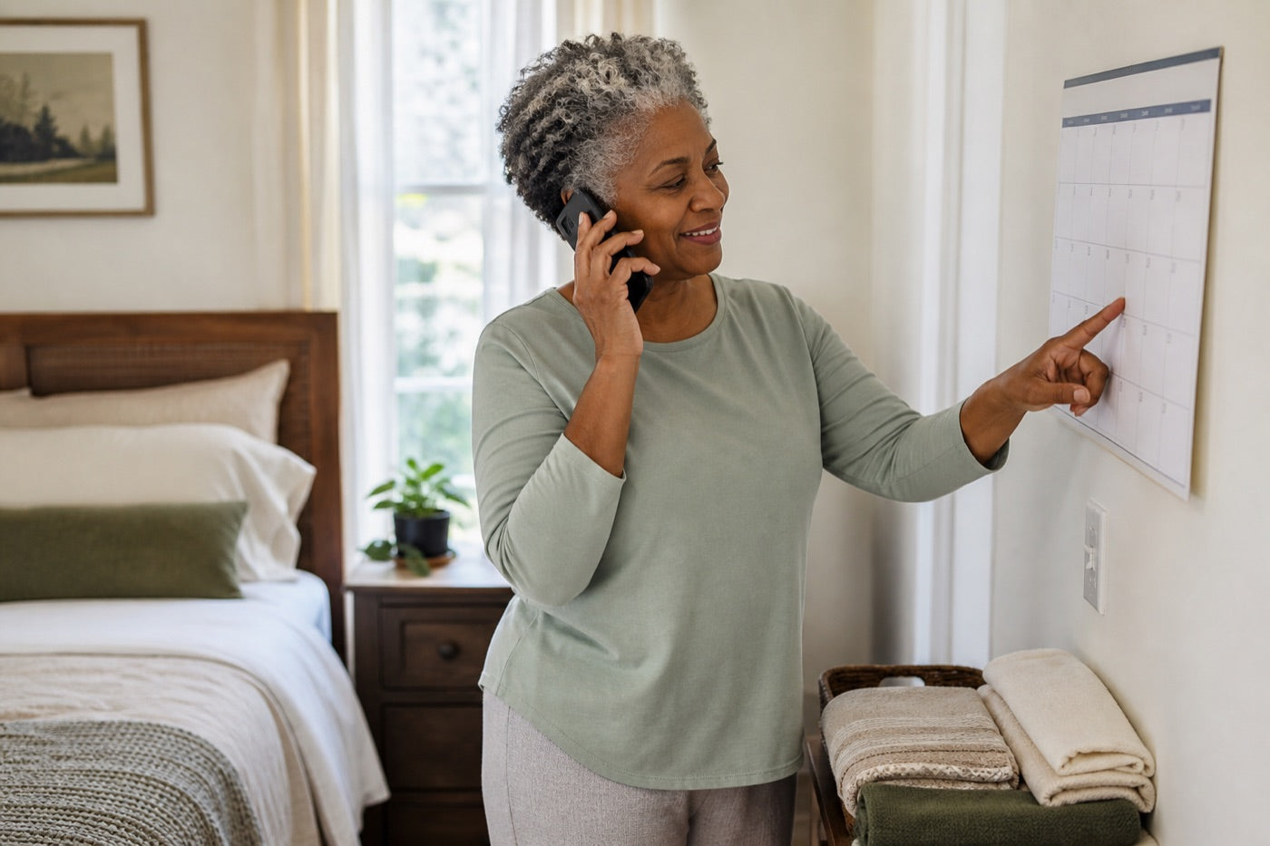 Customer confirming a discreet home medical supply delivery date